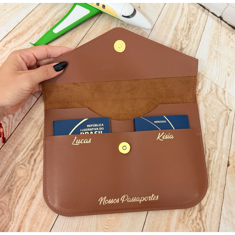 Pasta Porta Passaporte e Documentos Organizadores e Bagagem em Oferta na Shopee