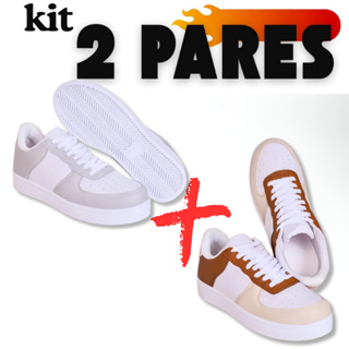 Kit 2 Pares Tênis Feminino Casual Promoção Conforto e Estilo Solado Macio 34 a 43 em Oferta na Shopee