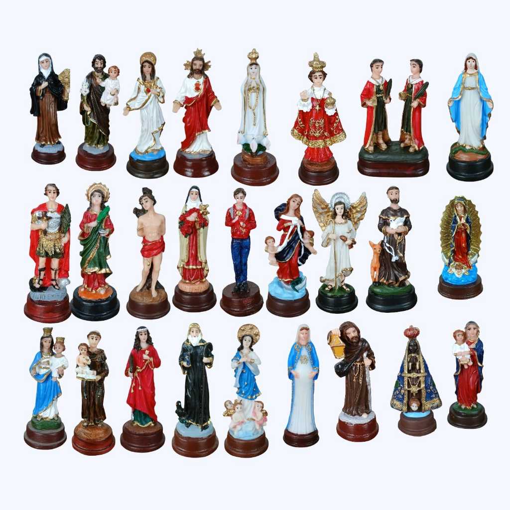 Miniaturas Religiosas em Resina Estátuas Católicas Decorativas Altar Casa Presente Fé Proteção Espiritual