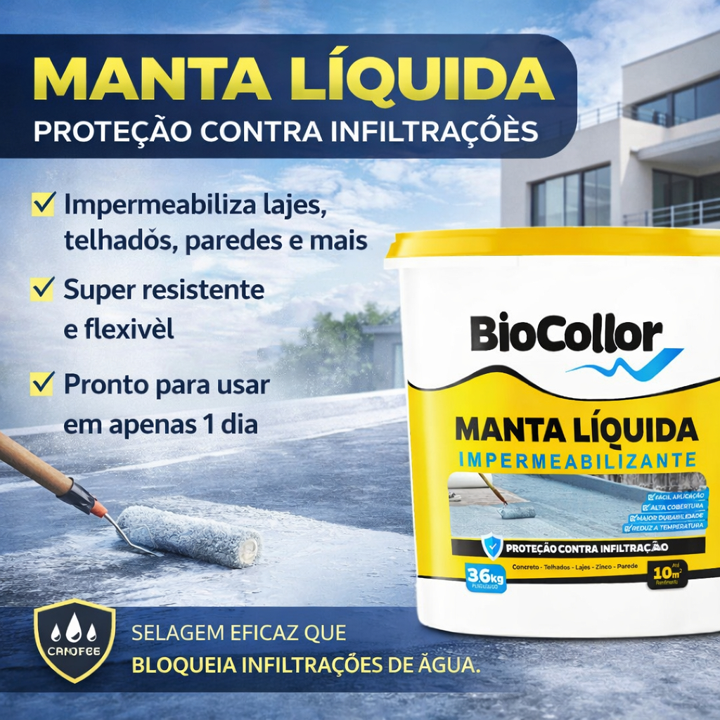 Manta Líquida Impermeabilizante Infiltração Laje Telha 3,6kg em Oferta na Shopee