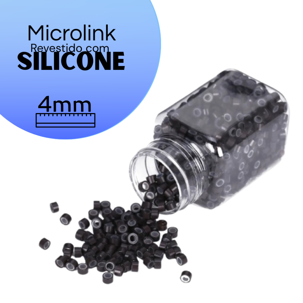 Microlink Com Silicone 500 Unidades Para Mega Hair Cabelos em Oferta na Shopee