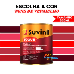Tinta Acrílica Fosco 800ml Tons De Vermelho Parede Toque Fosco Suvinil