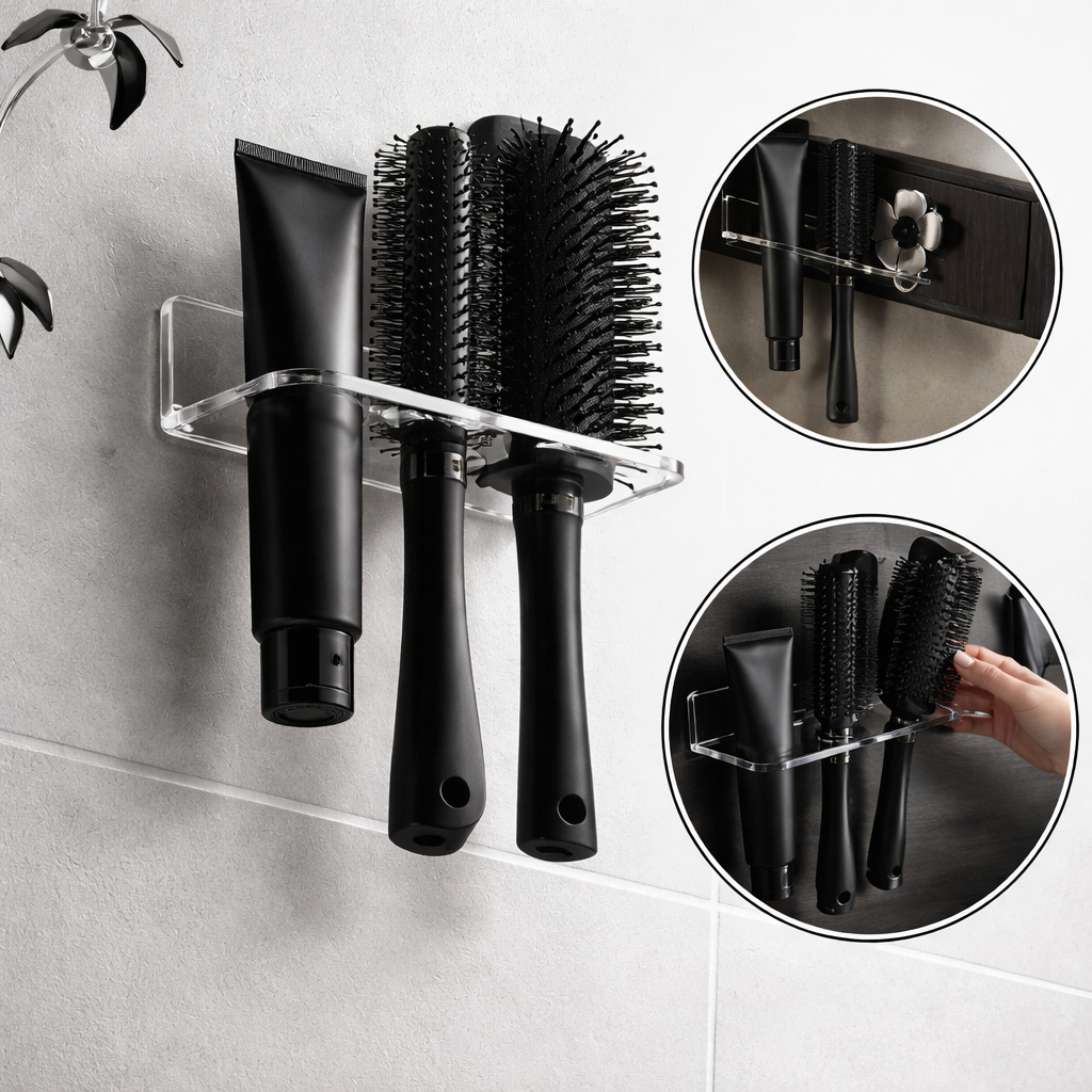 Suporte Escova de Cabelo em Acrílico Quarto Penteadeira Utilidades Organizadores em Oferta na Shopee