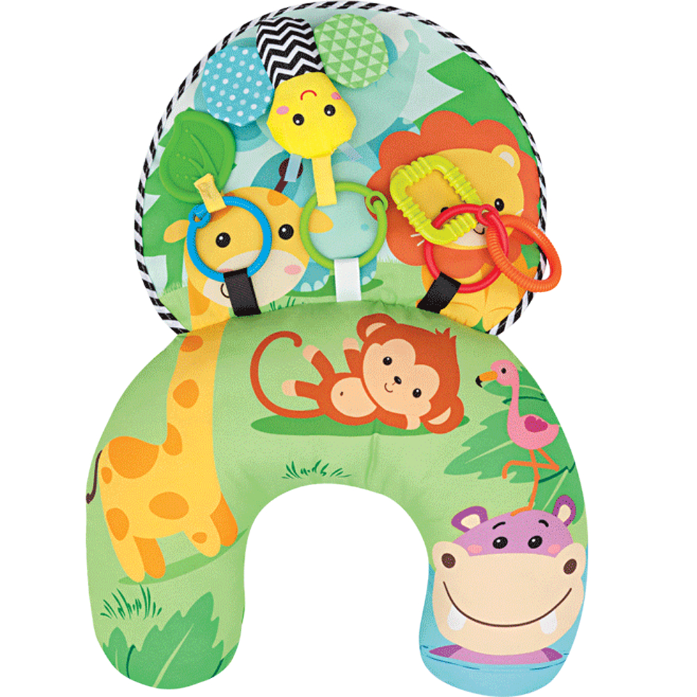 ALMOFADA DE ATIVIDADES INFANTIL PARA BEBÊ BUBA TUMMY TIME COM MORDEDOR