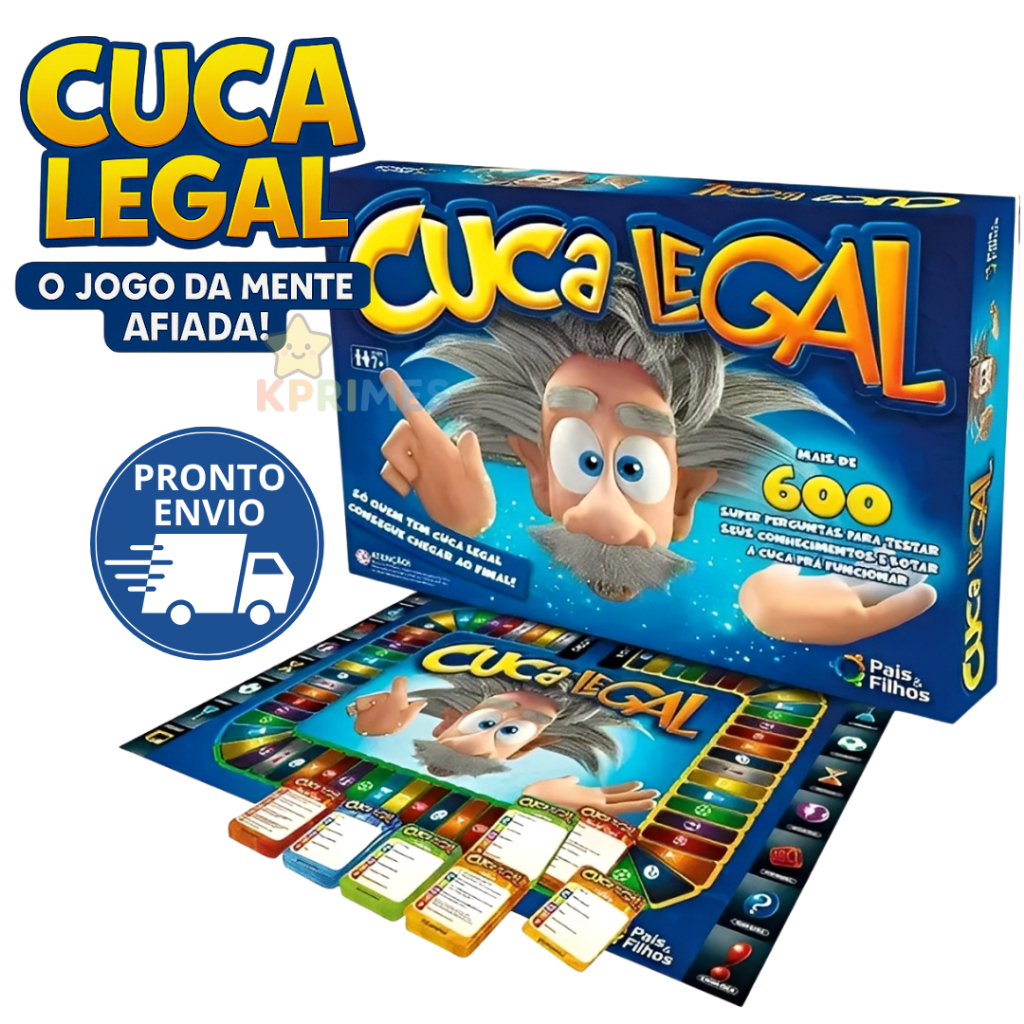 Jogo Cuca Legal /Cuca legal JR Pais e Filhos – Educativo Divertido para Toda a Família 600 perguntas