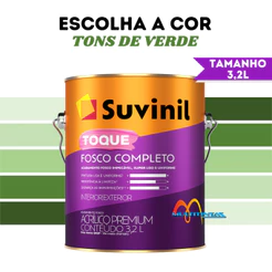 Tinta Acrílica Fosco 3,2l Tons De Verde Parede Toque Fosco Completo Suvinil
