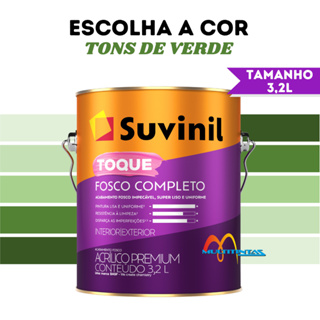Tinta Acrílica Fosco 3,2l Tons De Verde Parede Toque Fosco Completo Suvinil em Oferta na Shopee