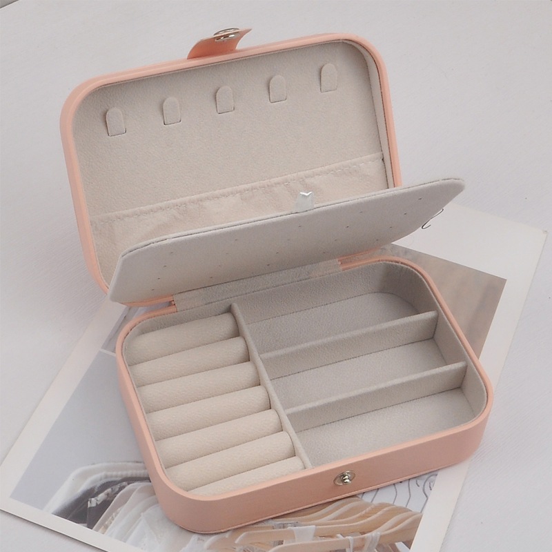 Porta Jóias Portátil Elegante - Caixinha de Armazenamento para Colar, Brincos e Anéis em Oferta na Shopee