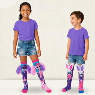 Meia 3D Infantil Cano Alto Personagens Colorida Unissex Meia Maluca Menino Menina 28 a 36 em Oferta na Shopee