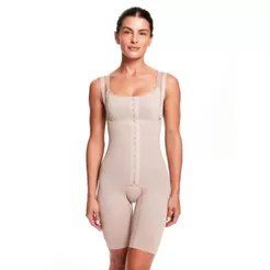 Cinta Modeladora Pós Cirúrgica Lipo Abdominalplastia Bermuda Cintura Alta Sem Costuras Plié Med