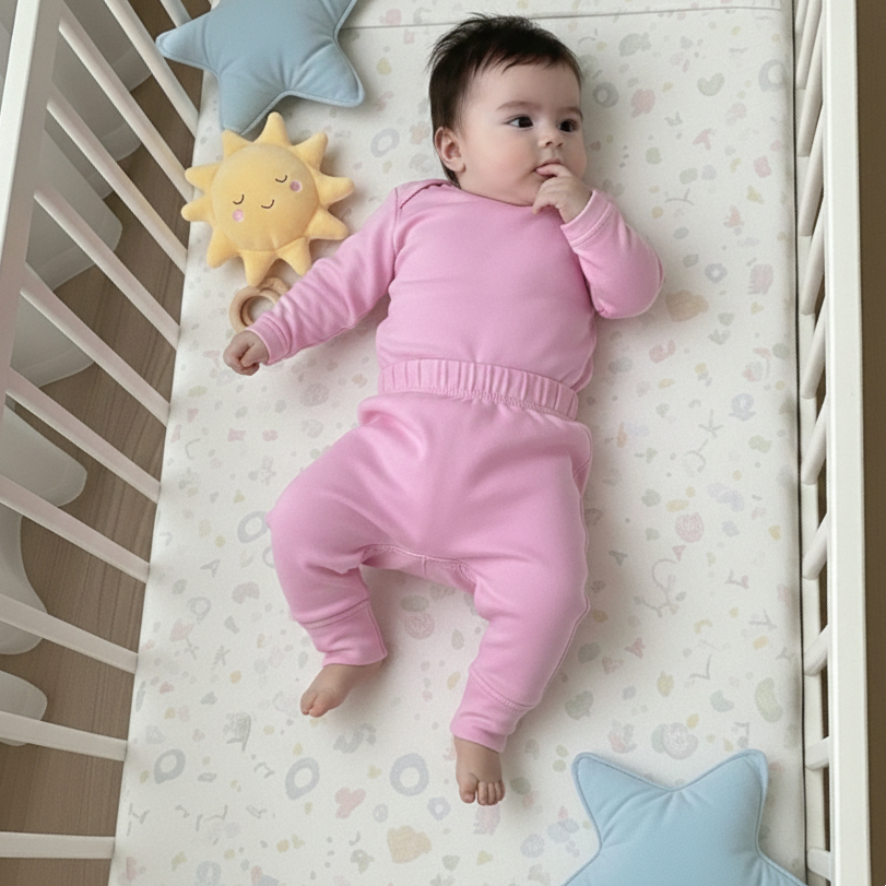 Conjunto Menina Rosa Inverno Peluciado Efeito Térmico Confortável Segunda Pele Premium