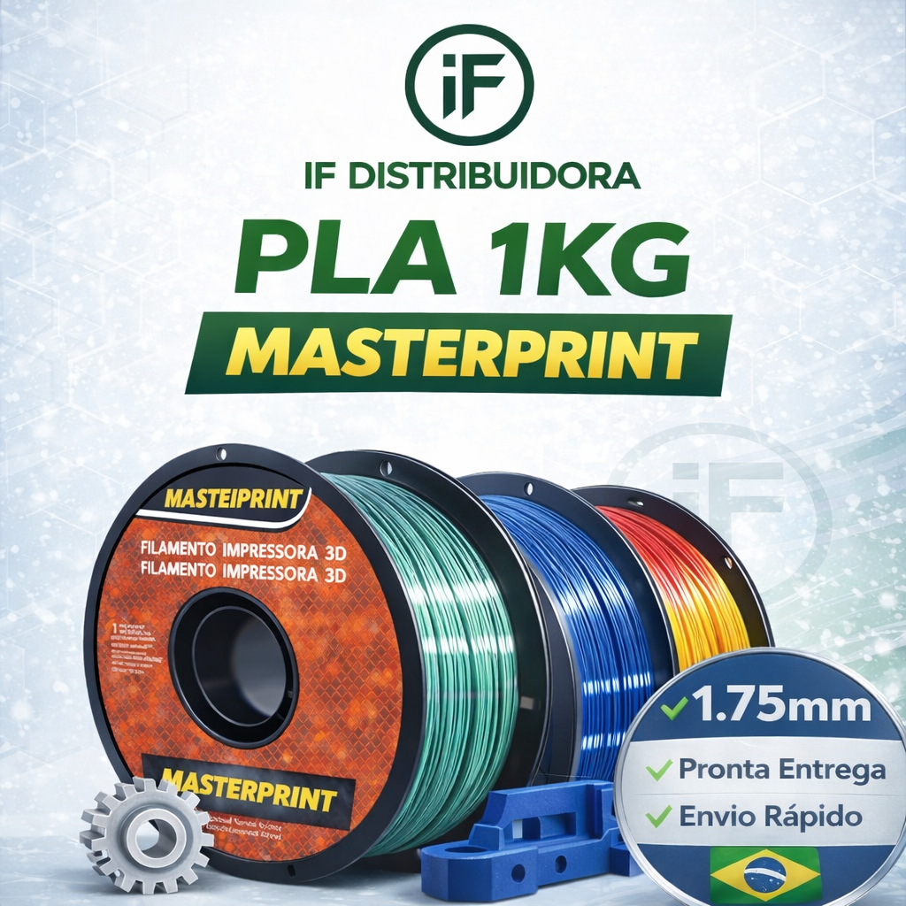 Imagem Filamento PLA MasterPrint Premium 1Kg 1.75mm Alta Precisão | Várias Cores | Impressora 3D
