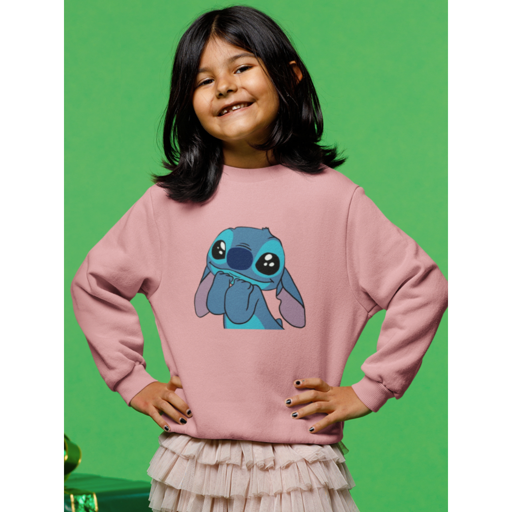 Blusa de Frio Infantil Menina Roupa de Frio Infantil Menina Moletom Infantil Moletom Infantil Menina Rosa Stitch Angel