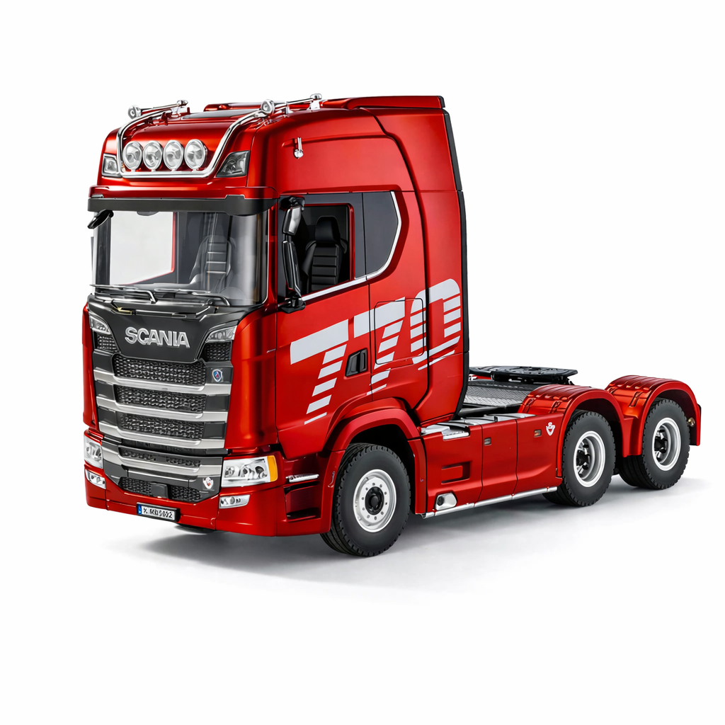 Caminhão Controle Remoto Huina 1501 Scania 770S 1:18 4x4 com Luzes LED e Bateria Recarregável