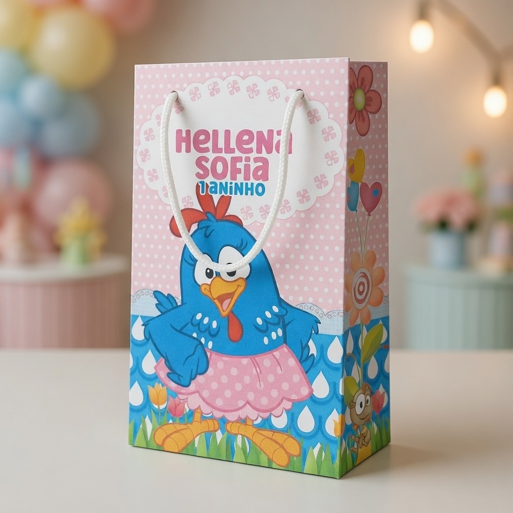 50 SACOLINHA PERSONALIZADA GALINHA PINTADINHA ROSA | PEGUE E MONTE| PERSONALIZADOS LEMBRANCINHAS SACOLINHA  GALINHA em Oferta na Shopee