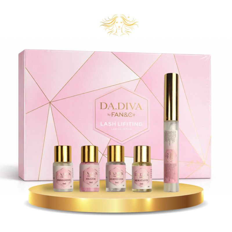 Lash Lift brow lamination Dadiva Gold Para Lifting De Cílios Série Ouro Levanta Cílios, Cílios longos