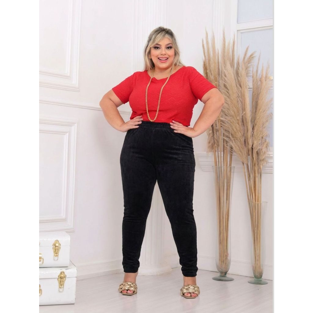 Legging De Veludo Cotelê c/ Elastico