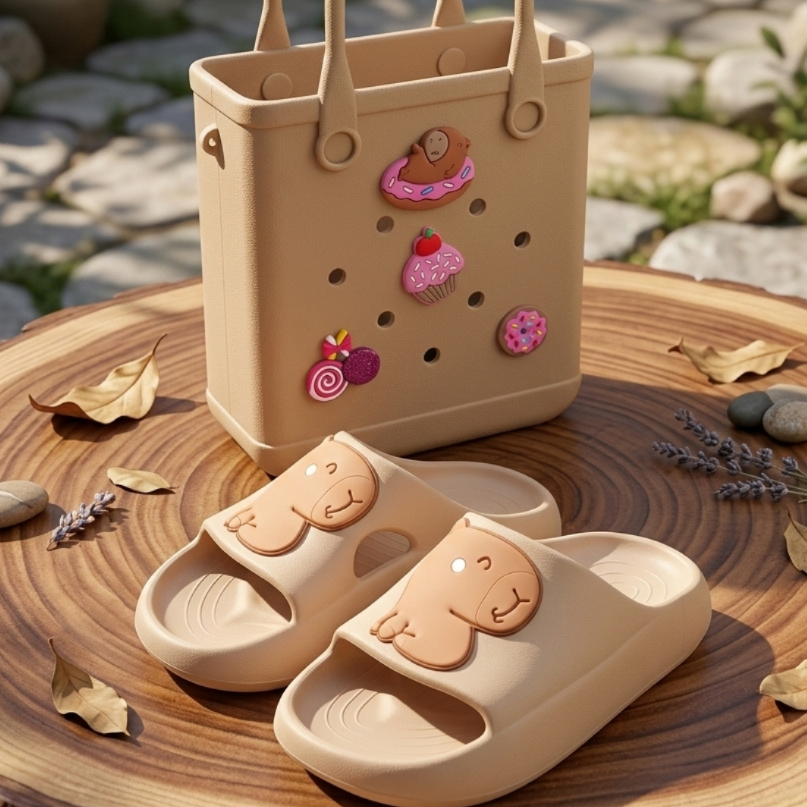 KIT BOLSA + CHINELO CAPIVARA FEMININO – Conjunto Fashion Imperdível, Confortável e Tendência 2026...