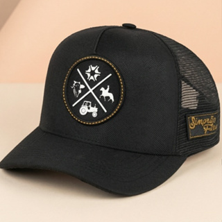 Boné Trucker Country Masculino Agro Caipira Aba Curva Telinha Redinha Simprão Farm Premium em Oferta na Shopee