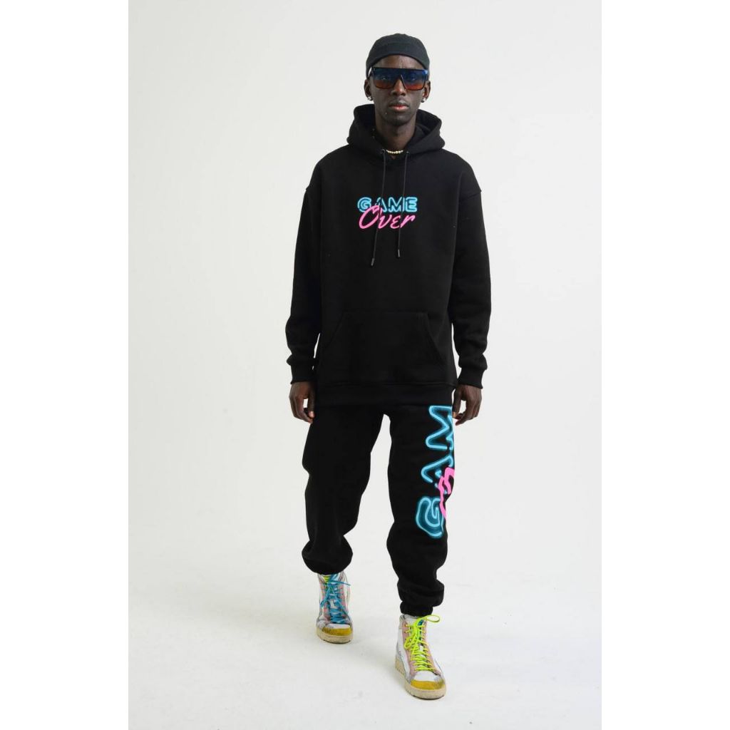 Conjunto Moletom Game Over Neon Aftersoul Unissex Streetwear P ao GG