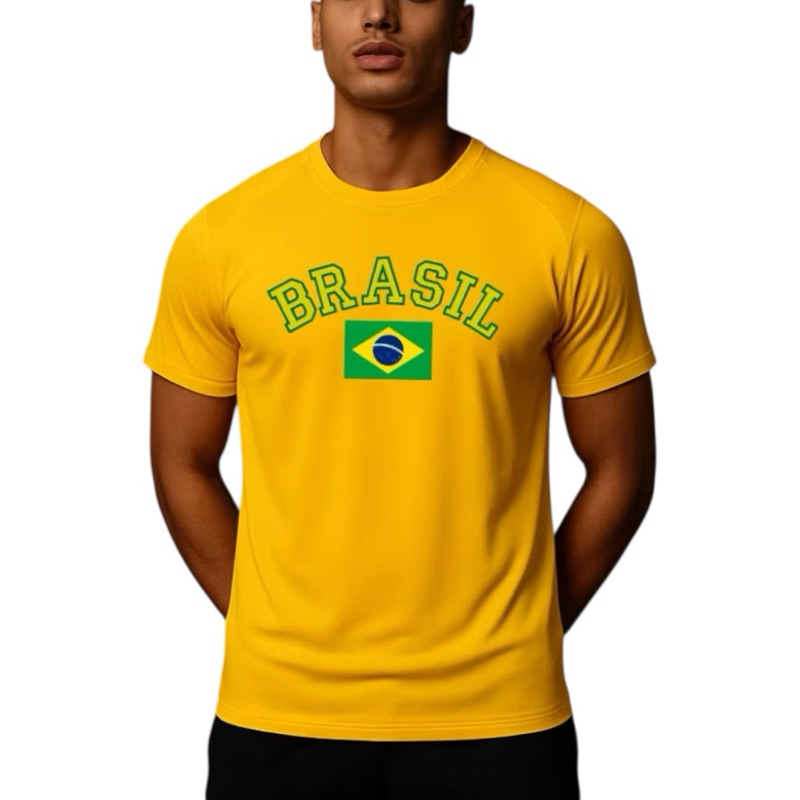 Camiseta Dry Fit Brasil Torcida Unissex Brasil Copa Do Mundo 2026