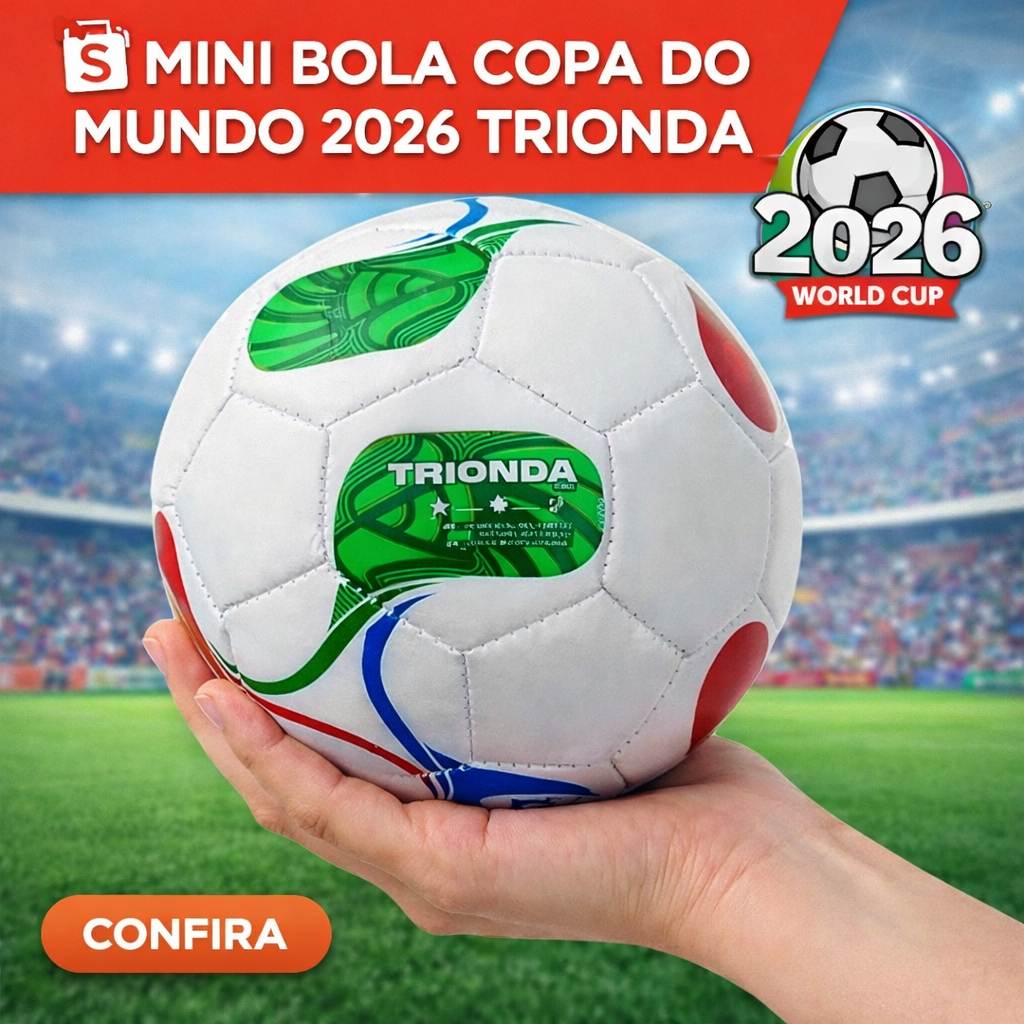 MINI BOLA COURO SINTÉTICO N°2 COPA 2026 FIFA MINI TRIONDA INFANTIL em Oferta na Shopee