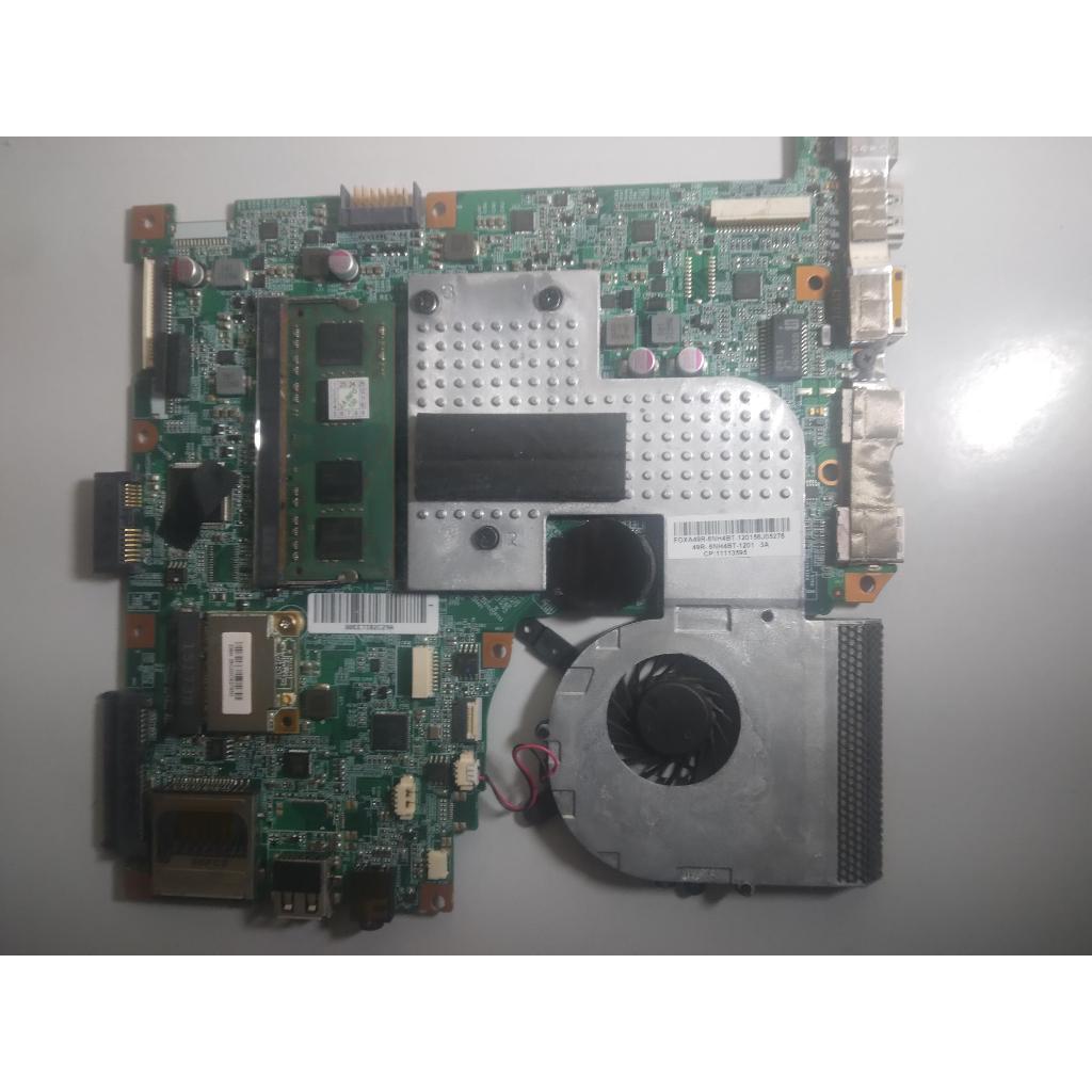 PLACA MÃE PARA NOTEBOOK POSITIVO STILO XR5550 COM 4GB DE MEMORIA COOLER E DISSIPADOR LEIA A DESCRIÇÃO