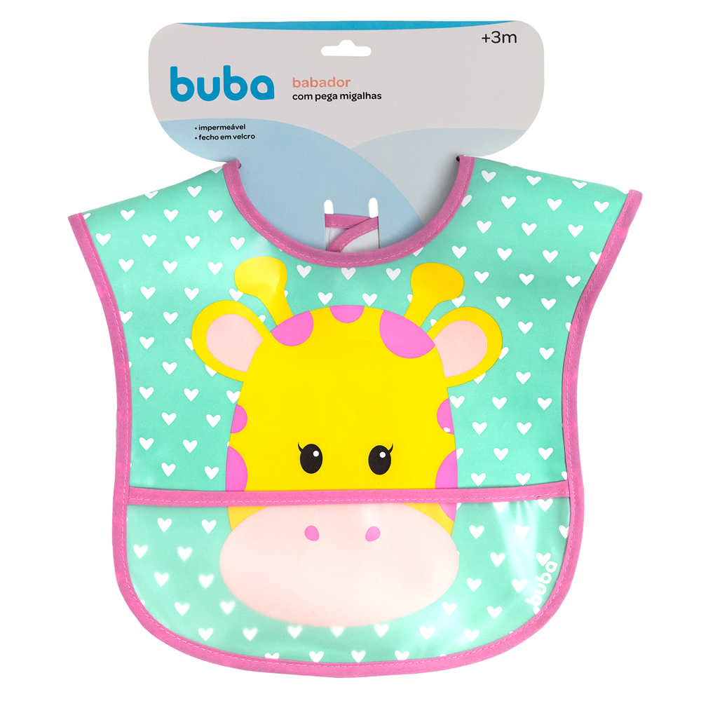 Babador Com Bolso Animal Fun Girafa Buba Original 15370