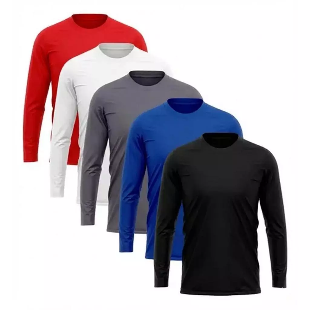 Kit 5 Camiseta UV Proteção Solar Uv50 Segunda Pele Praia Verão Térmica Cores Sortidas TAM P AO G6 Plus Size