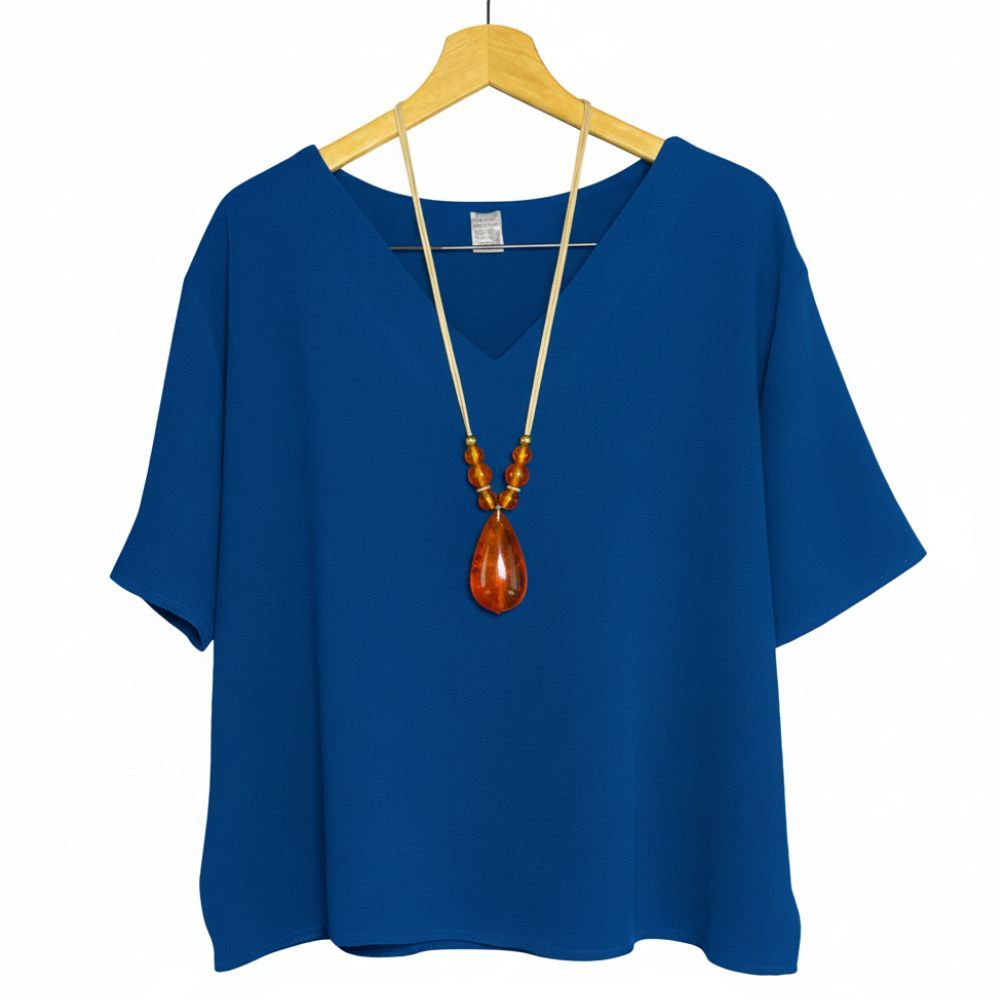 Detalhes do Blusa Plus Size Feminina Manga Curta  Casual Elegante Novidade 2026