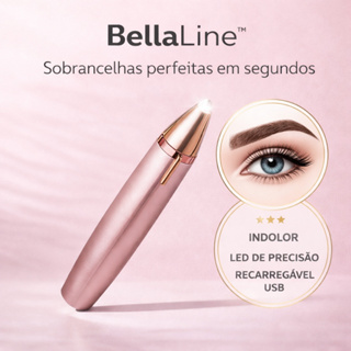 Caneta Depiladora Sobrancelha Elétrica Recarregável USB LED Removedor de Pelos Facial Indolor Portátil BellaLine em Oferta na Shopee