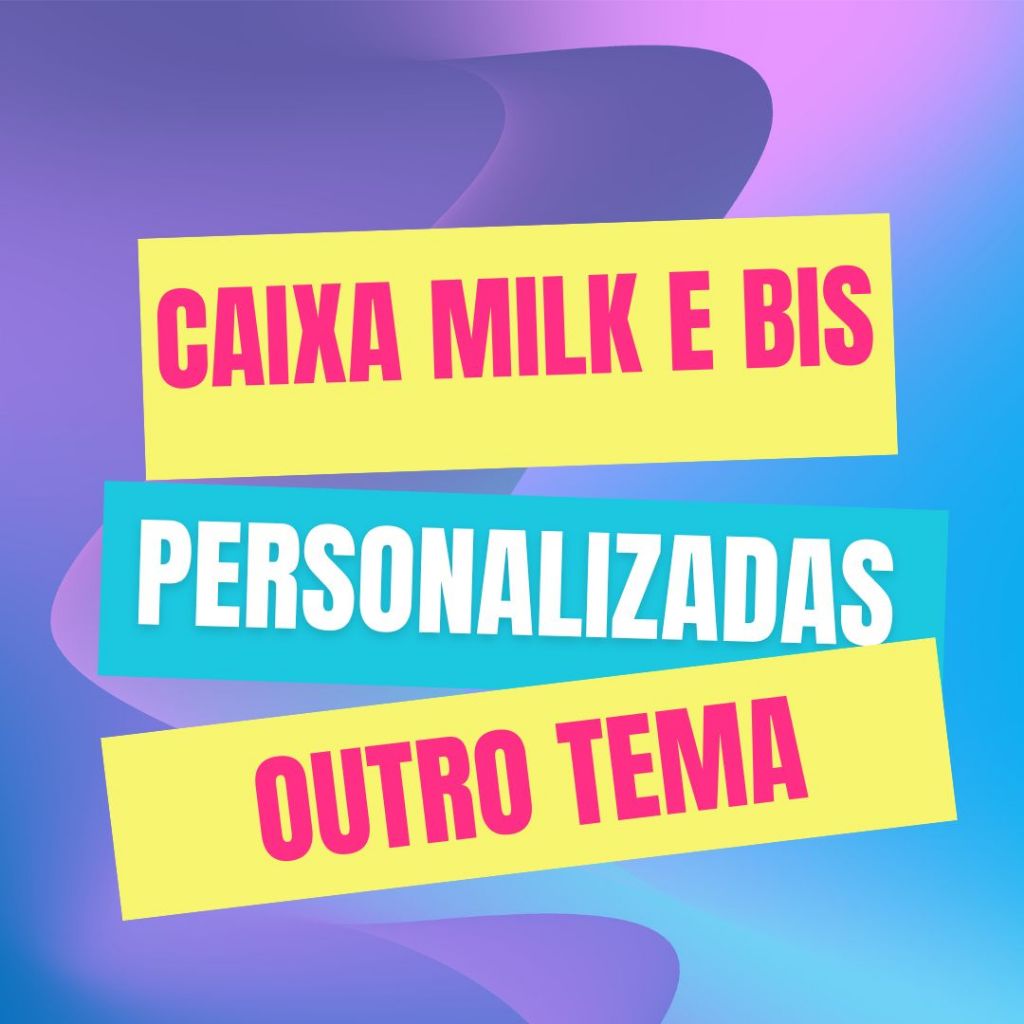 Kit caixinhas milk e porta bis personalizadas, aniversário, mesversário, lembrancinha festa infantil
