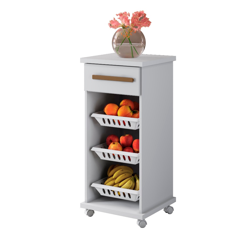 Fruteira Curitiba Armário de Cozinha Branco Cesto Branco em Oferta na Shopee