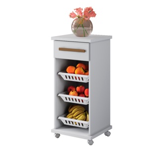 Fruteira Curitiba Armário de Cozinha Branco Cesto Branco em Oferta na Shopee