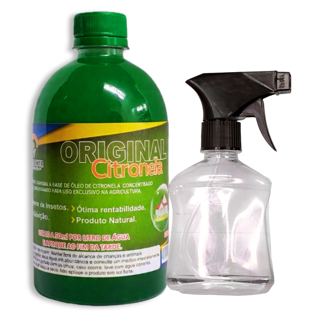 Concentrado de Citronela - Repelente para o seu espaço 500Ml + Borrifador