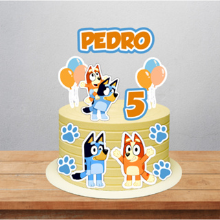 topo para bolo Bluey em Oferta na Shopee