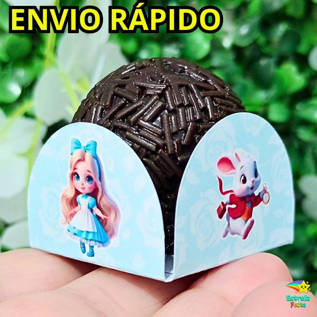 ALICE BABY forminha doce docinho brigadeiro kit festa decoração de aniversário lembrancinha s/nome