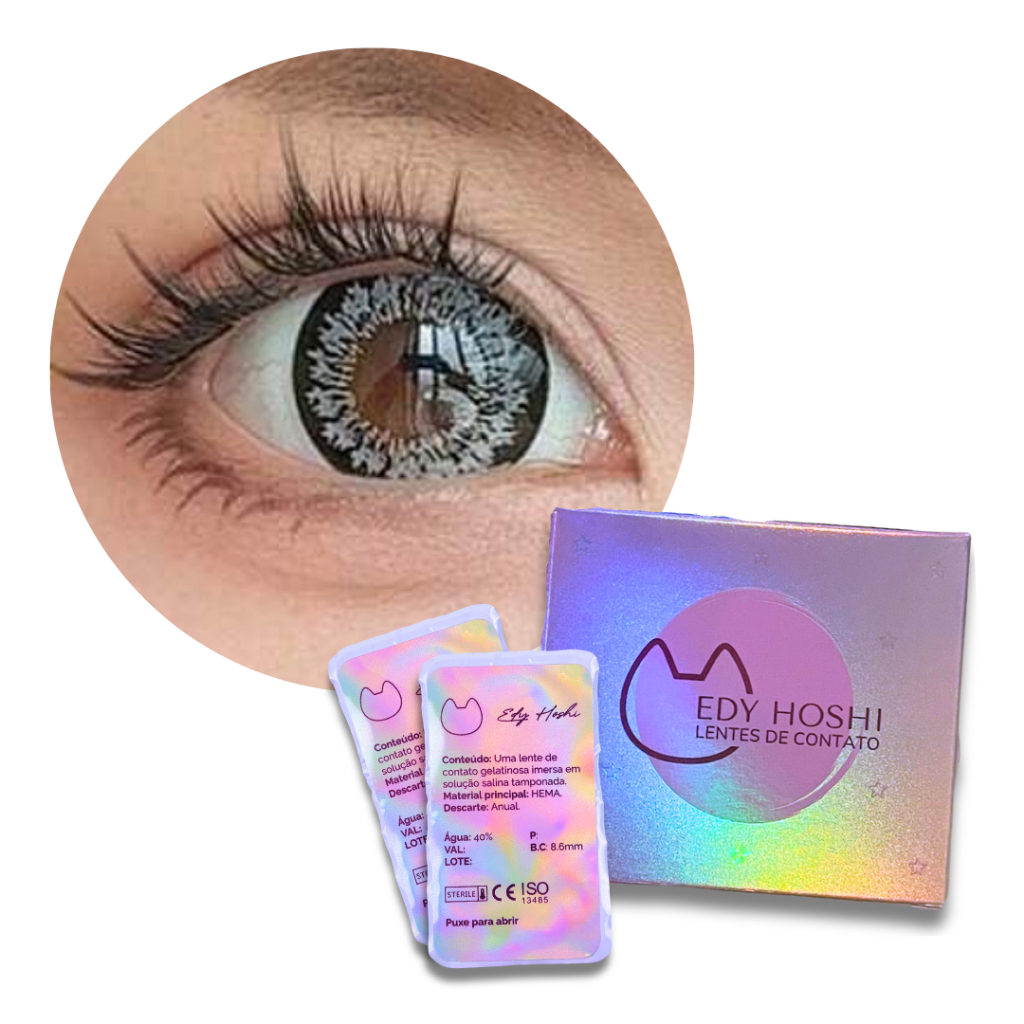 Lentes De Contato Edy Hoshi Super Iris Impact Gray - Par - Anual