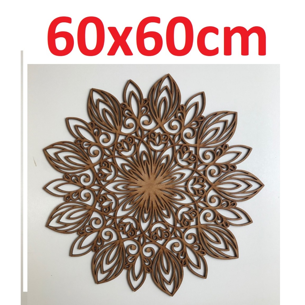 Mandala Quadro Decoração Parede 60x60cm - modelo A5 - corte laser