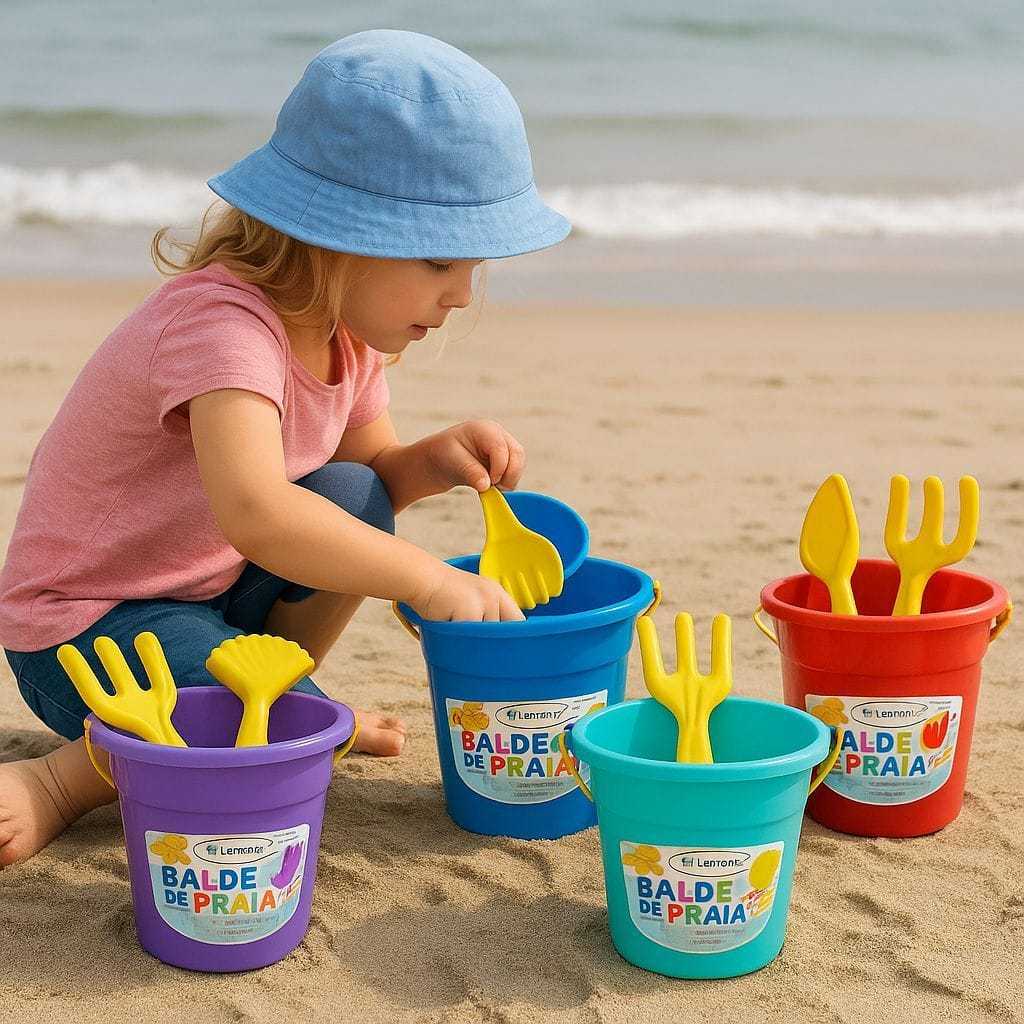 Kit 30 Baldes de Praia Plásticos Festas Aniversários Brindes
