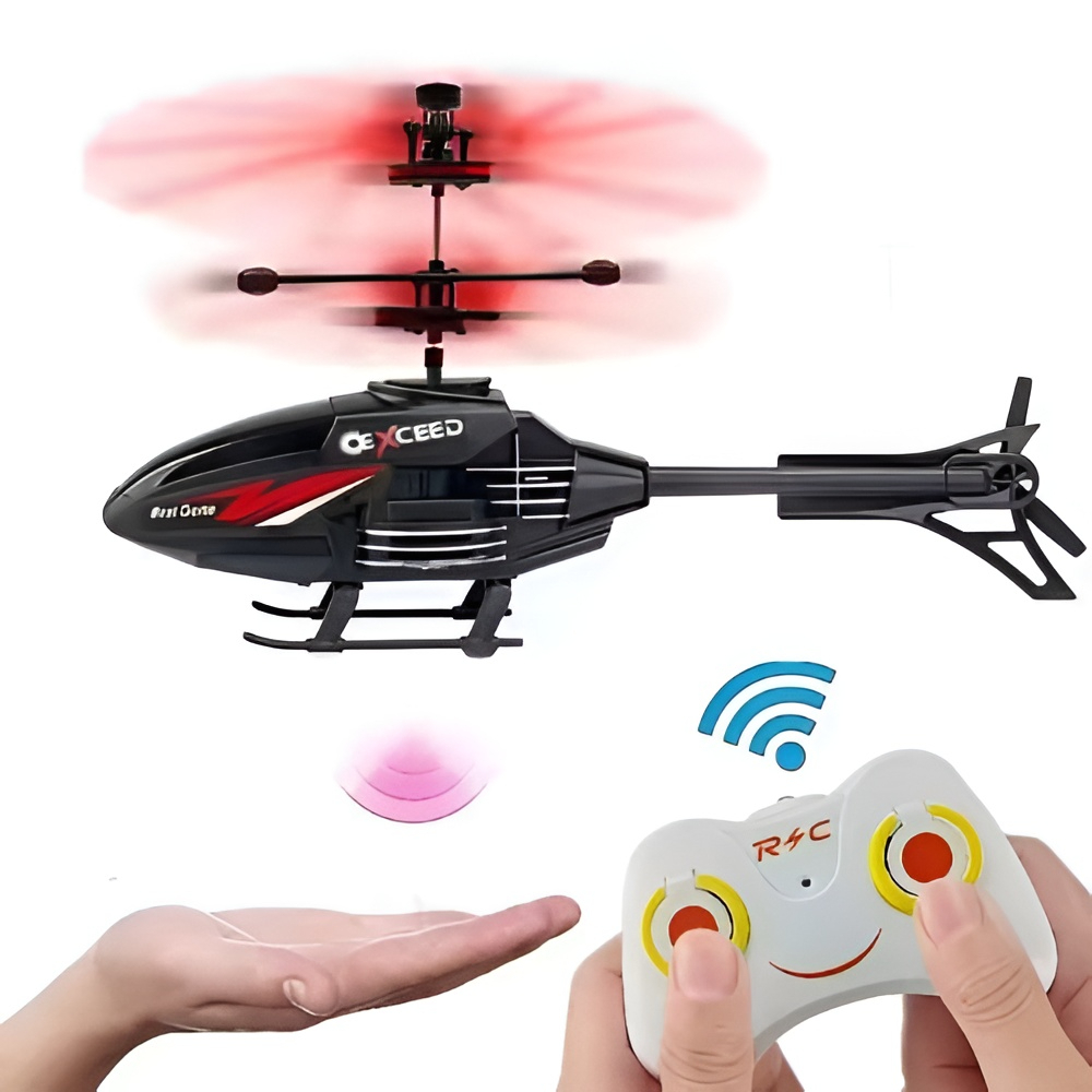 Helicóptero de Controle Remoto Recarregável Mini Drone Zangão com Sensor de Indução brinquedo