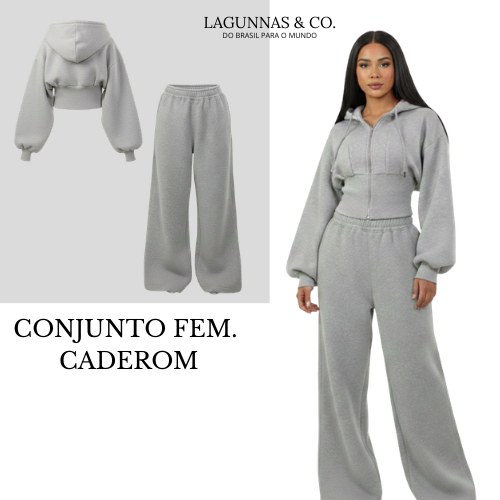 CASACO E BLUSA FEMENINA CONJUNTO MOLETOM , DESING
