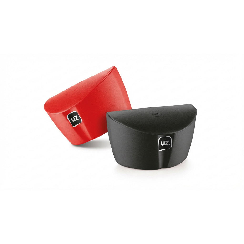Saleiro Porta Sal Tempero Plástico 500ml Preto Vermelho Tampa UZ Cozinha Organização