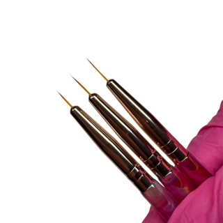 Kit com 3 Pincéis Ultra Fino para Francesinha e Decoração de Manicure em Oferta na Shopee