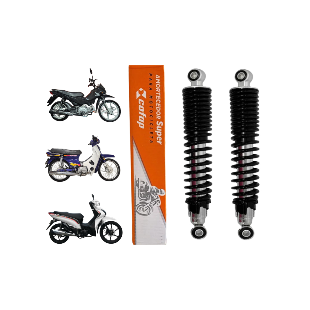 Par Amortecedor Suspensão Traseira Honda Dream Biz Pop Shineray Jet 50 100 110i 125 Original Cofap