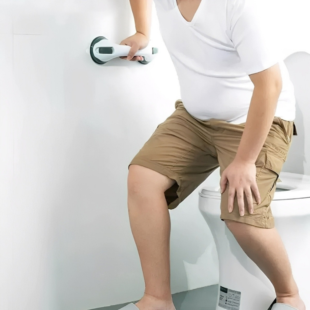 Barra de Apoio com Ventosa para Banheiro Alça de Segurança Sucção Suporte para Idoso Box sem furo