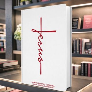 Bíblia Sagrada | Letra Grande | Harpa & Corinhos | Capa Dura | RC | Jesus Branca em Oferta na Shopee