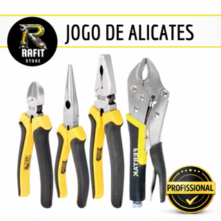 Kit Alicates Profissional Universal Bico Corte Meia Cana e Pressão Ferramentas Resistentes Duradouro em Oferta na Shopee