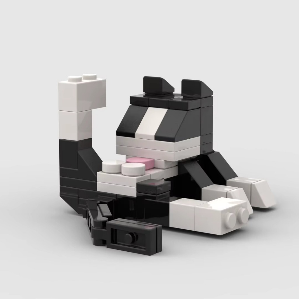 Blocos de Montar Gato Lambe Bola Divertido 62 Peças em Oferta na Shopee