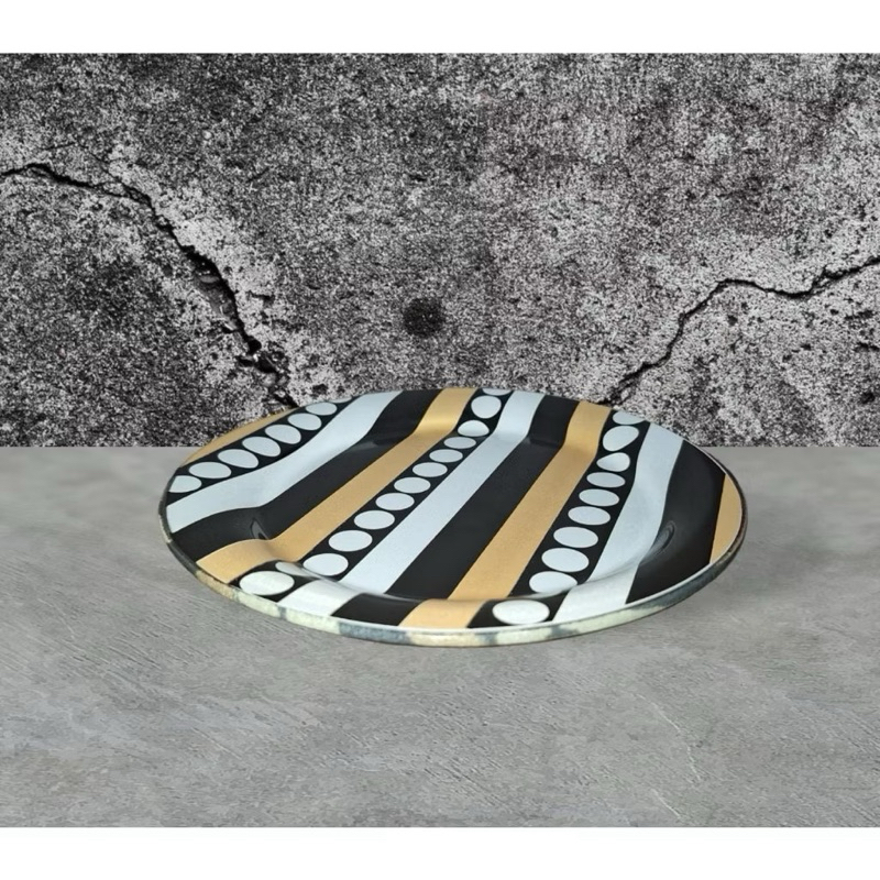 TRAVESSA DE VIDRO REDONDA | DESENHADA | TAM.: 18X18CM | PRATOS, LOUÇAS, TIGELAS, FRUTEIRAS, PETISQUEIRAS | CASA E DECORA